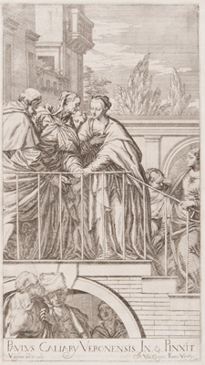 Veronese etching from 1682 The Visitation
